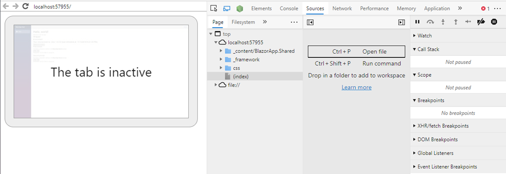 Edge debug view
