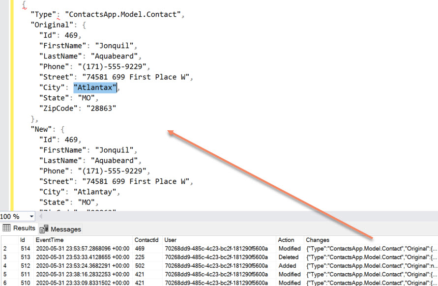 JSON and SQL