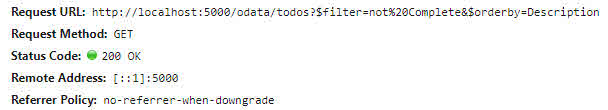 OData filtered query